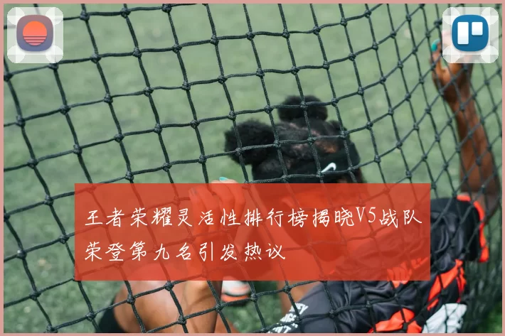王者荣耀灵活性排行榜揭晓V5战队荣登第九名引发热议